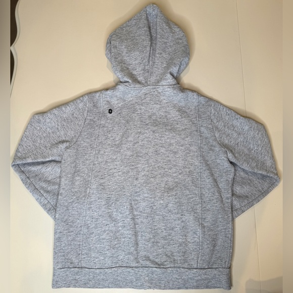 FIGS Sherpa Lined Fleece Zip Hoodie Gray Size M - Picture 2 of 4